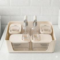 Kit Para Lavanderia 7 Peças Cesto Organizador 16L, Dispenser Sabão 1,5L e Borrifador 500ml - Ou