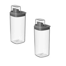 Kit Para Lavanderia Organizador 2 Dispenser 1,5L para Sabão e Amaciante Multiuso Kit Para Lavanderia Organizador 2 Dispenser 1,5L para Sabão e Amaciante Multiuso