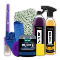 Kit Para Lavar Moto Shampoo Cera Tok Final Luva Pano Vonixx
