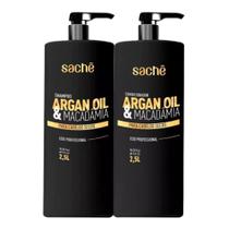 Kit Para Lavatório Argan Oil E Macadâmia Sachê 2,5l Shampoo e Condicionador