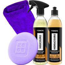 Kit Para Limpar E Hidratar Banco De Couro Automotivo Vonixx Kit Para Limpar E Hidratar Banco De Couro Automotivo Vonixx