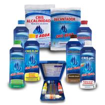 Kit Para Limpeza E Tratamento De Piscinas + Estojo - Cris Agua