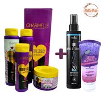 KIT PARA LISOS c/ KIT CAPILAR DESMAIA CABELO e SPRAY TÉRMICO MEU LISO, MINHA VIDA