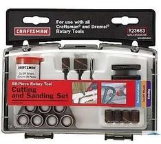 Kit para Lixar e Cortar 58 Peças Mini Retifica - 23663 Craftsman