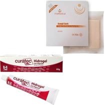 Kit Para Machucados 1 Hidrogel Curatec + 03 Placas Alginato