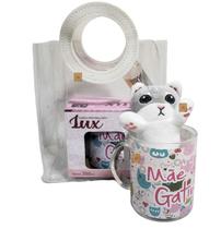 Kit para Mãe de Pet + Caneca 330ml + Sacola + Chaveiro Gato