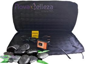 Kit para Massagem com 12 Pedras e Bolsa Novabelleza