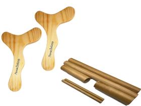 Kit para Massagem Modeladora Bambus e Pantala Madeira