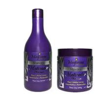 Kit para matizar o cabelo 2 passos maycrene platinum shampoo + máscara 2x500g