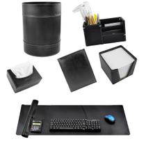 Kit Para Mesa Escritório ALEXANDRIA em Couro Galvani