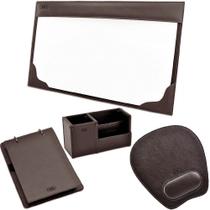 Kit para Mesa Escritório MILANI em Couro Galvani Kit para Mesa Escritório MILANI em Couro Galvani