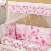 Kit para mini berço almofadinhas 12 peças + saia borboleta