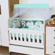 Kit Para Mini Berço Menino Menina com Trança Sublimado Light 10 Peças