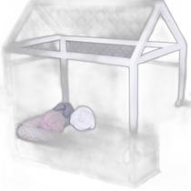 Kit Para Mini Cama Montessoriana 4 Rolos Geométrico Rosa Kit Para Mini Cama Montessoriana 4 Rolos Geométrico Rosa