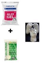 Kit para Moldagem Alginato Algi-gel + Gesso Pedra Tipo 3 .