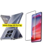 Kit Para Moto Edge 60 Pro Capa Case + Película 3D Vidro Temperado