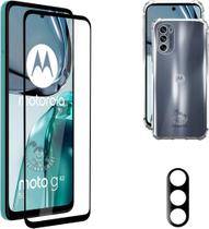 Kit Para Moto G62 Película 3D Vidro + Película da Câmera 3d + Capa Capinha Caseorola Moto G62