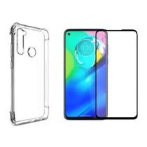 Kit Para Moto G8 Power Película 3D Vidro e Capa Capinha Case Kit Para Moto G8 Power Película 3D Vidro e Capa Capinha Case