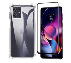 KIT Para Motorola Moto G54 5g Película de Vidro 3D + Capa Capinha Anti Impacto - RAFINHA