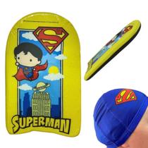 Kit para Natacao Infantil Super-homem com Prancha + Touca Bel