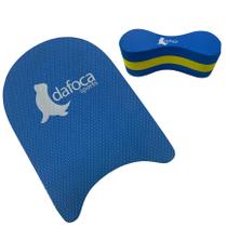 Kit Para Natação Prancha Pequena 34cm Azul + Polibóia Flutuador Dafoca Sports Kit Para Natação Prancha Pequena 34cm Azul + Polibóia Flutuador Dafoca Sports