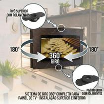 Kit Para Painel De Tv Pivotante Giratório 360 Graus Preto Kit Para Painel De Tv Pivotante Giratório 360 Graus Preto
