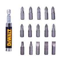 Kit Para Parafusar Com Guia Magnética 16 Peças Dewalt - DW2053 Kit Para Parafusar Com Guia Magnética 16 Peças Dewalt - DW2053