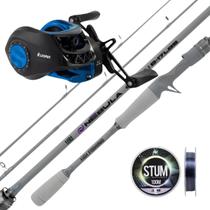 Kit Para Pesca Tilapia Dourado Robalo Carretilha e Vara 17lb