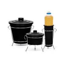 Kit Para Pia 3 Peças Preto Cromo Colors Kit Para Pia 3 Peças Preto Cromo Colors