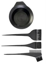 Kit Para Pintura de Cabelo 3 Pincel + 1 Pote Linha Hair 4 Peças