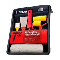 Kit para Pintura e Decoração Completo 7 Peças Atlas