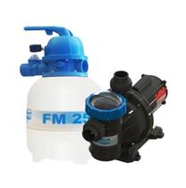 Kit Para Piscina Sodramar Bomba BM-25 1/4cv Monofásico 127/220V + Filtro FM - 25