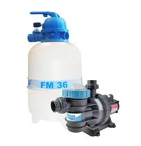 Kit Para Piscina Sodramar Bomba BM-33 1/3cv Monofásico 127/220v + Filtro FM - 36