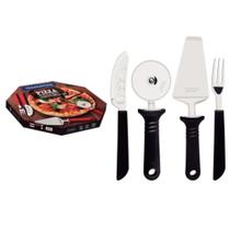 Kit para Pizza Tramontina de Aço Inox Preto 14 Peças