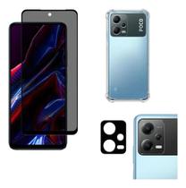 Kit Para Poco X5 5g Película Cerâmica Privativa 3d, Capa e Película Câmera