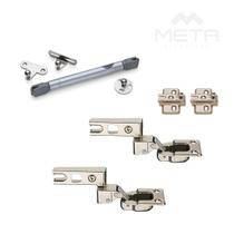 Kit para porta basculante com dobradiças e pistão força 100N Kit para porta basculante com dobradiças e pistão força 100N