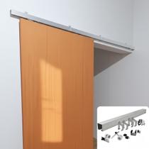 Kit Para Porta De Correr Em Alumínio Natural Portas Até 80kg