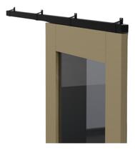 Kit Para Porta de Correr Roldanas Trilho Preto 2 Mt Dividido 4R Kit Para Porta de Correr Roldanas Trilho Preto 2 Mt Dividido 4R