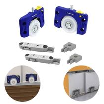 Kit para Porta de Correr Sobrepor 1 Porta JP360 Joelini Azul Kit para Porta de Correr Sobrepor 1 Porta JP360 Joelini Azul