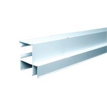 Kit Para Porta De Correr Sobrepor Completo Branco Com Roldana Dupla E Perfil KSB 2 Metros Branco