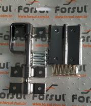 Kit Para Portão Forsul (dobradiça De Porta + Ferrolho) Preto Kit Para Portão Forsul (dobradiça De Porta + Ferrolho) Preto