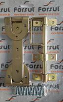 Kit Para Portão Forsul (dobradiça Ferradura + Ferrolho) Dourado Kit Para Portão Forsul (dobradiça Ferradura + Ferrolho) Dourado