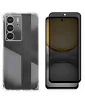 Kit Para Realme C75 Capa TPU Case + Película Privacidade Vidro Temperado