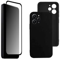 Kit Para Redmi 12 4G Película 3D Vidro + Capa Capinha Case