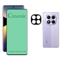 Kit Para Redmi Note 14 Pro 5G / Poco X7 5G Película de Cerâmica - Capa Anti Shock - Película da Câ
