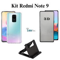 Kit para Redmi Note 9 Película 3D de Vidro + Capa + Suporte de Mesa para Redmi Note 9 Kit para Redmi Note 9 Película 3D de Vidro + Capa + Suporte de Mesa para Redmi Note 9