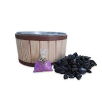 Kit para Relaxar Tina com sal de Escalda Pés e Seixo para massagem