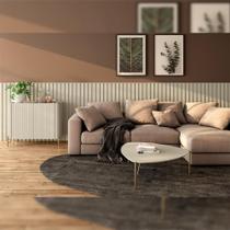 Kit para Sala de Estar 3 Peças com Painel Ripado 360cm MDF