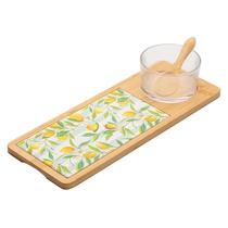 Kit Para Servir 4pçs Petisqueira Molheira Bambu Siciliano Kit Para Servir 4pçs Petisqueira Molheira Bambu Siciliano