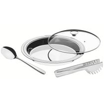 Kit para Servir Aço Inox e Tampa de Vidro Ciclo 3 peças - Tramontina 64510/264